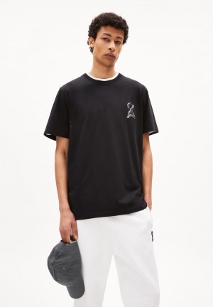 ARMEDANGELS AADONI A ROCK T-Shirt Relaxed Fit made of Organic Cotton Schwarz | 7048-NDUEP