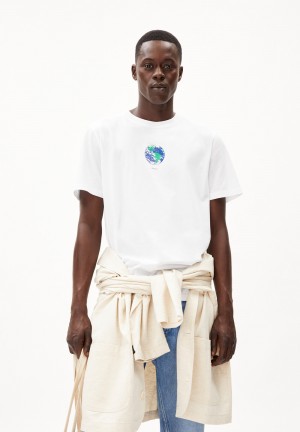 ARMEDANGELS AADONI BELLAA T-Shirt Relaxed Fit made of Organic Cotton Weiß | 4672-DYBZJ