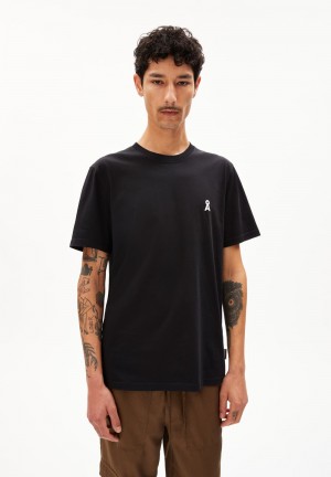 ARMEDANGELS AADONI CHAANGE T-Shirt Relaxed Fit made of Organic Cotton Schwarz | 5631-OJWKN