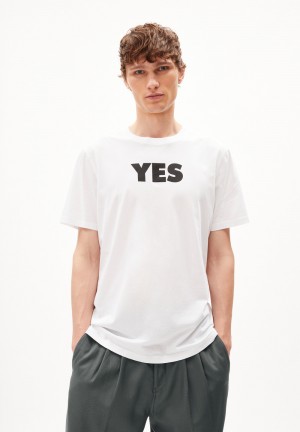 ARMEDANGELS AADONI MAAYBE T-Shirt Relaxed Fit made of Organic Cotton Weiß | 8107-NHSVL