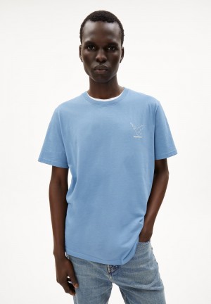 ARMEDANGELS AADONI NESTLING T-Shirt Relaxed Fit made of Organic Cotton Blau | 8953-OACID