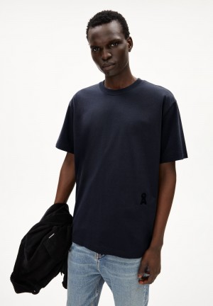 ARMEDANGELS AADRU Heavyweight T-Shirt Oversized Fit made of Organic Cotton Night Sky | 2108-IOFPM
