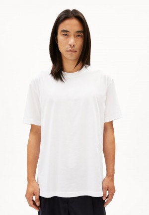 ARMEDANGELS AADRU Heavyweight T-Shirt Oversized Fit made of Organic Cotton Weiß | 1025-UQJNA
