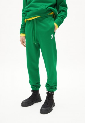ARMEDANGELS AAIKE ICONIC CAPSULE Heavyweight Sweat Pants Regular Fit made of Organic Cotton Mix Grün | 3082-ZLWIJ