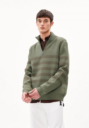 ARMEDANGELS AALFREDOS Sweater Regular Fit made of Organic Cotton Cool Sage-muddy Water | 2046-IVGAS