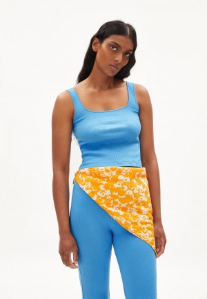 ARMEDANGELS AANONG Rib-Top Slim Fit made of Organic Cotton Mix Blueniverse | 5421-CQJNB