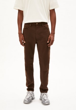 ARMEDANGELS AARJO TARPA GMT DYE Jeans Tapered Leg Mid Waist Organic Cotton Mix Comfort-Stretch Earth | 2075-GVZHC