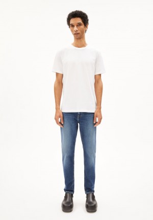 ARMEDANGELS AARJO TARPA Jeans Tapered Leg Mid Waist recycled Cotton Mix Comfort-Stretch Dive | 7348-PJGEF