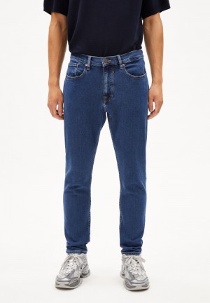 ARMEDANGELS AARJO TARPA Jeans Tapered Leg Mid Waist recycled Cotton Mix Comfort-Stretch Whale | 4791-OIYPN
