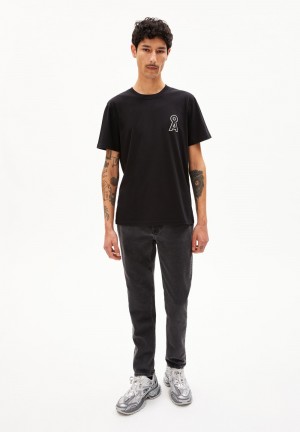 ARMEDANGELS AARJO TARPA Jeans Tapered Leg Mid Waist recycled Cotton Mix Comfort-Stretch Smoked | 2490-ZOEXL