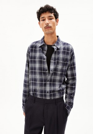 ARMEDANGELS AARNAULT Shirt Relaxed Fit made of Organic Cotton Night Sky-oatmilk | 1926-LSRCE