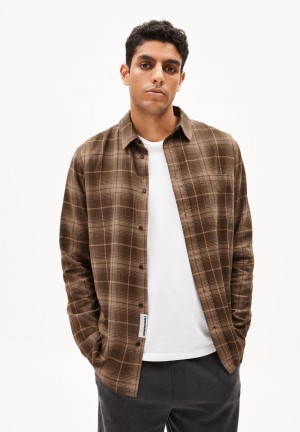 ARMEDANGELS AARNAULT Shirt Relaxed Fit made of Organic Cotton Earth-cinnamon Dust | 1294-IRANO