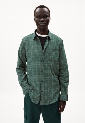 ARMEDANGELS AARSENIO Shirt Relaxed Fit made of Organic Cotton Grün Grün | 0632-MOCTY
