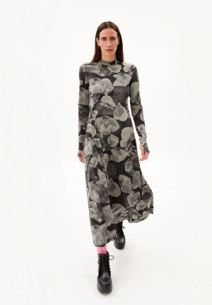ARMEDANGELS AAZU NAATURE Jersey Dress Slim Fit made of Organic Cotton Mix Sand Stone | 8671-CWOZY