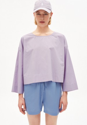 ARMEDANGELS AGDAA Blouse made of Organic Cotton Lila | 2349-PROUK