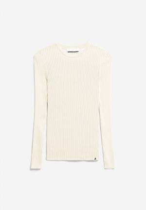 ARMEDANGELS ALAANIA RN Sweater Slim Fit made of Organic Cotton Oatmilk | 6142-PCFVI
