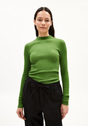 ARMEDANGELS ALAANIA Sweater Slim Fit made of Organic Cotton Grün | 0652-JTVAW