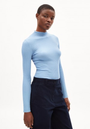 ARMEDANGELS ALAANIA Sweater Slim Fit made of Organic Cotton Blau | 0642-DRGYS