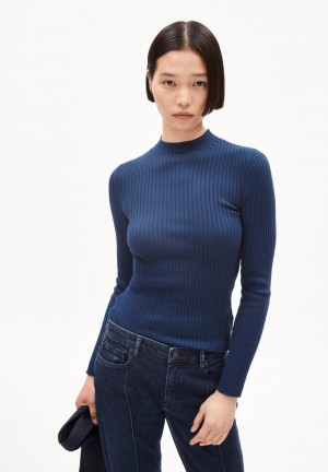 ARMEDANGELS ALAANIA Sweater Slim Fit made of Organic Cotton Indigo | 1928-QDLSN