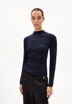 ARMEDANGELS ALAANIA Sweater Slim Fit made of Organic Cotton Night Sky | 8931-NBZDH