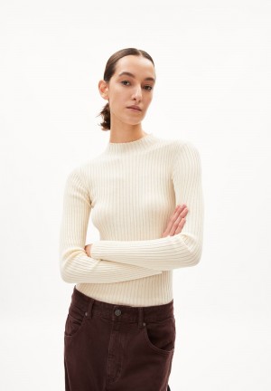 ARMEDANGELS ALAANIA Sweater Slim Fit made of Organic Cotton Oatmilk | 5672-IWRMF