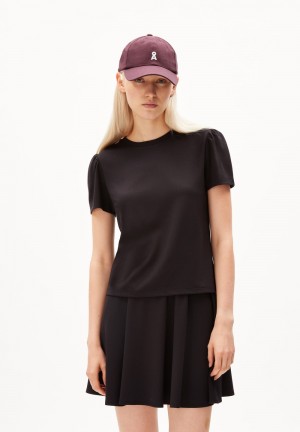 ARMEDANGELS ALEJANDRAA T-Shirt Regular Fit made of LENZING™ ECOVERO™ Viscose Mix Schwarz | 2379-NLSCE