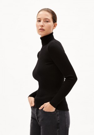 ARMEDANGELS ALISAAS Sweater Slim Fit made of extrafine Merino Organic Wool Schwarz | 8247-HTYEB
