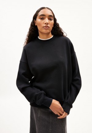 ARMEDANGELS ALIZAA Sweatshirt Oversized Fit made of Organic Cotton Schwarz | 5436-PNKYG