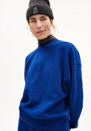 ARMEDANGELS ALIZAA Sweatshirt Oversized Fit made of Organic Cotton Blau | 1385-YJMXI