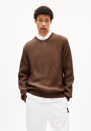 ARMEDANGELS ANDRAAS Sweater Regular Fit made of Organic Cotton Earth-cinnamon Dust | 2863-XMQHU