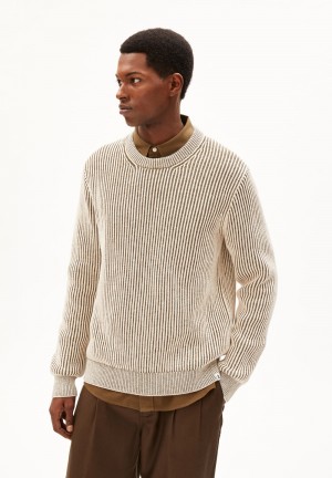ARMEDANGELS ANDRAAS Sweater Regular Fit made of Organic Cotton Oatmilk-dried Moss | 2540-JFPRL