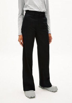 ARMEDANGELS ANUAA DETAIL Woven Pants Slim Fit made of Organic Cotton Mix Schwarz | 6523-TUKZA