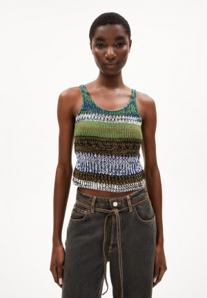 ARMEDANGELS ARABELLAA Knit Top Slim Fit made of Organic Cotton Grün | 6791-CAZBR