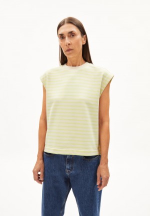 ARMEDANGELS ARANJAA STRIPE Sweatshirt Loose Fit made of Organic Cotton Hell | 2165-LREWM