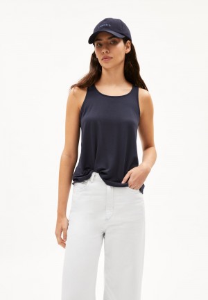 ARMEDANGELS ARELINAA Top Regular Fit made of LENZING™ ECOVERO™ Viscose Mix Night Sky | 7062-DIKGB