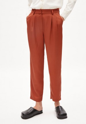 ARMEDANGELS ARETAA Pants Relaxed Fit made of TENCEL™ Lyocell Brick | 6197-ZXHKR