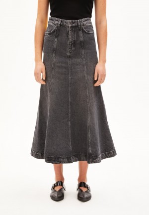 ARMEDANGELS ARIENAA Denim Skirt Slim Fit made of Organic Cotton Mix Schwarz | 6281-VTBOI