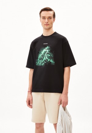 ARMEDANGELS ASPAA PREMIUM BIKE Heavyweight T-Shirt Oversized Fit made of Organic Cotton Schwarz | 7962-XTPAG