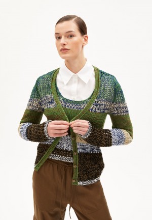 ARMEDANGELS AURORAA Cardigan Slim Fit made of Organic Cotton Grün | 6027-GYPTD