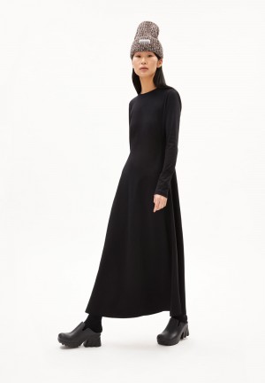 ARMEDANGELS AZURAA SOL Jersey Dress Slim Fit made of Organic Cotton Mix Schwarz | 1387-GTROH