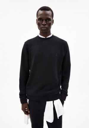 ARMEDANGELS BAARO COMFORT Sweatshirt Regular Fit made of Organic Cotton Mix Schwarz | 7590-EKMUD