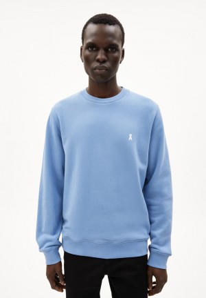 ARMEDANGELS BAARO COMFORT Sweatshirt Regular Fit made of Organic Cotton Mix Blau | 8376-ABHYO