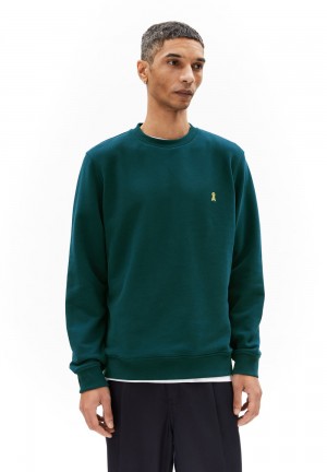ARMEDANGELS BAARO COMFORT Sweatshirt Regular Fit made of Organic Cotton Mix Tiefes | 6703-BLPMS