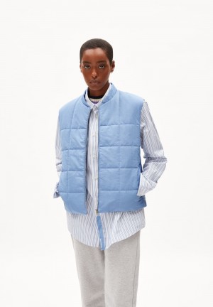 ARMEDANGELS BANCAA Waistcoat Regular Fit made of Polyamid Mix (recycled) Blau | 1269-UBFAK