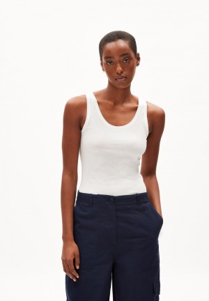 ARMEDANGELS BELISAA SOFT Top Slim Fit made of Organic Cotton Weiß | 8136-MVSOY