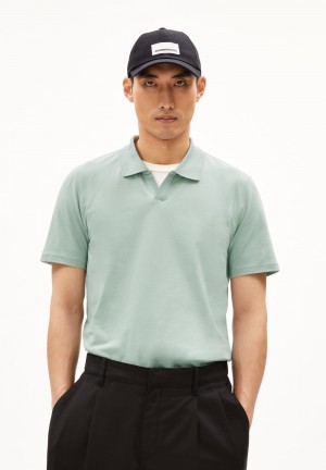 ARMEDANGELS BRAAN PREMIUM Polo T-Shirt Regular Fit made of Organic Cotton Mix Morning Dew | 7041-AWHTN