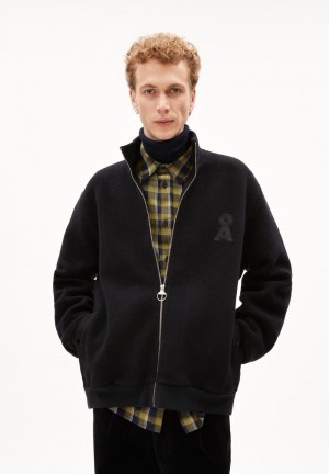 ARMEDANGELS BRESAA FELPA Fleece Jacket Relaxed Fit made of Organic Cotton Schwarz | 9703-WLKPI