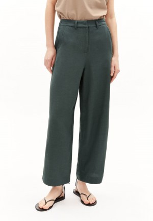 ARMEDANGELS CAARUNUS LINO Woven Pants made of Linen-Mix Space Steel | 2439-IJOXP