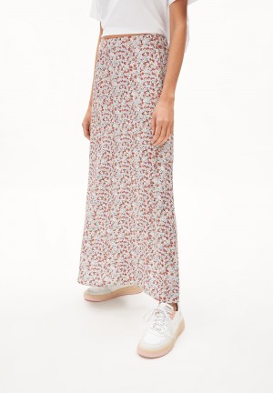 ARMEDANGELS CATRIONAA BOHEME Woven Skirt Regular Fit made of LENZING™ ECOVERO™ Mix Oatmilk | 8516-ECJMA
