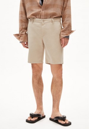 ARMEDANGELS DAALOS Shorts made of Organic Cotton Mix Sand Stone | 5241-QUWKR